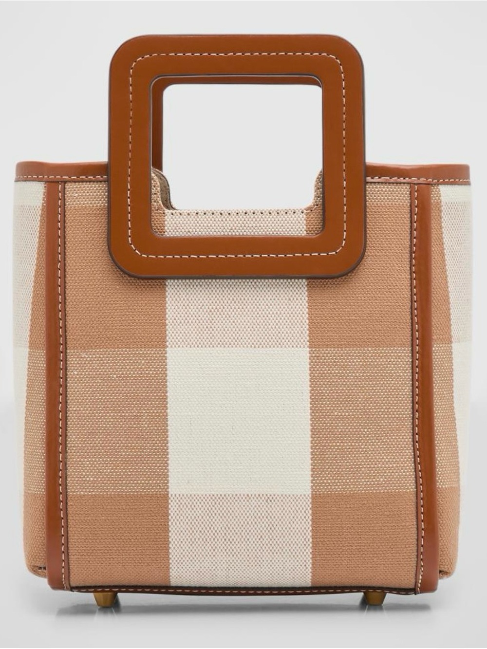 Staud Shirley Mini Plaid Top Handle Cross Body Bag. Like new.